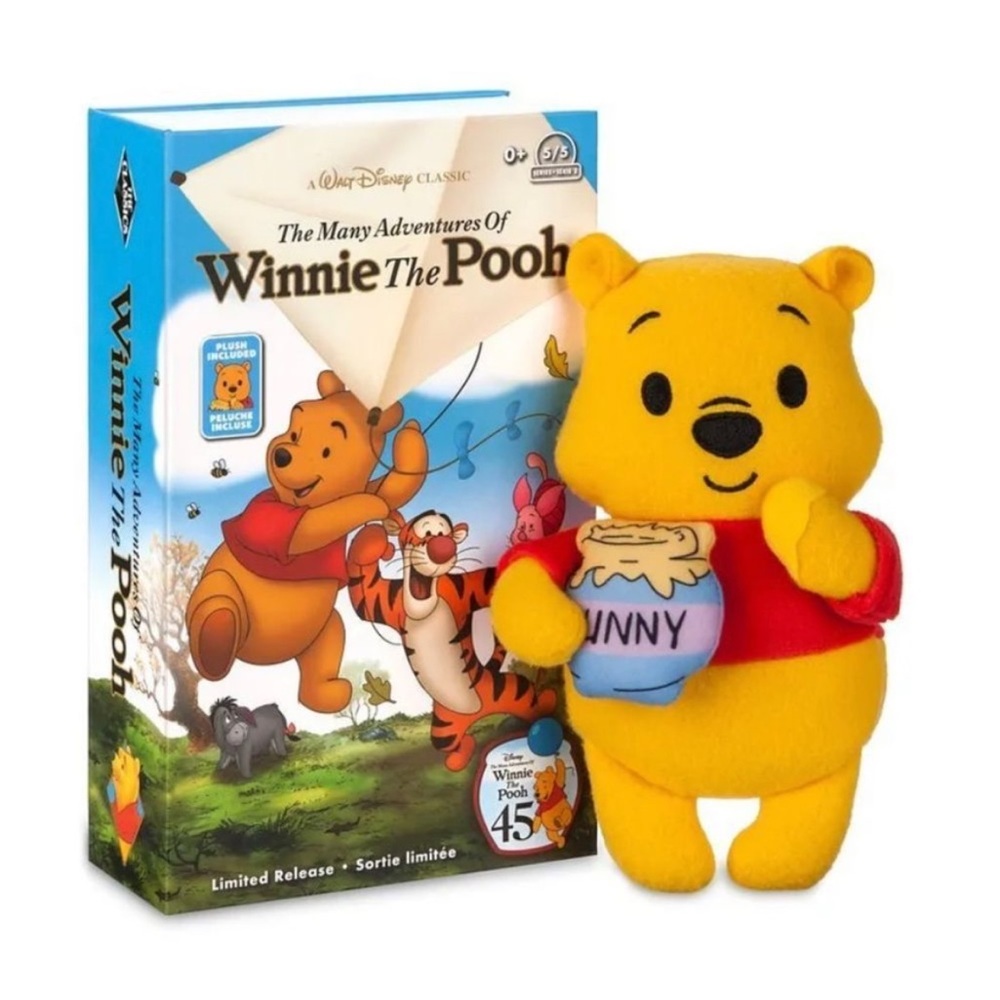 Winnie the Pooh VHS Stuffed Plush Limited Release NEW